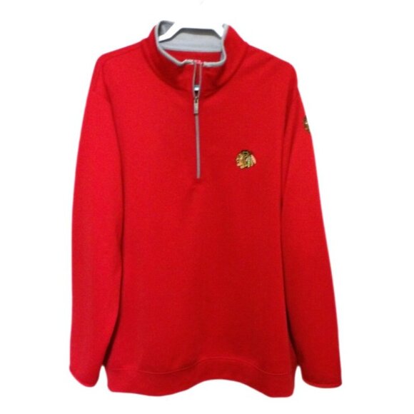 ANTIGUA Chicago Blackhawks red polyester pullover sweatshirt men's size XXL - Picture 1 of 4